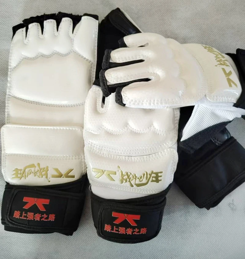 Taekwondo training gloves. Karate gloves are very useful