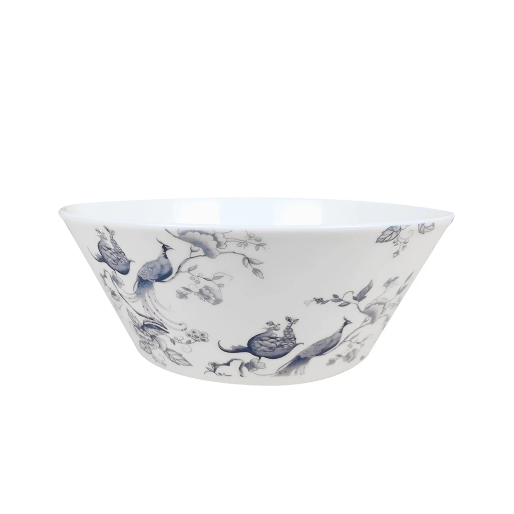 High Quality Bone China Blue And White Dinnerware Sets Chinese Style Vintage Blue Birds Flowers Ceramic Plates For Wedding