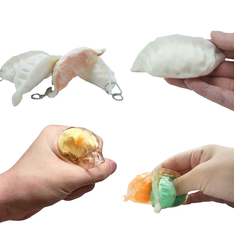 Dumpling Squishy Slow Rising Stress Relief Squish Toys Simulation Steamed Buns Squeeze Toys Antistress Dumpling Model
