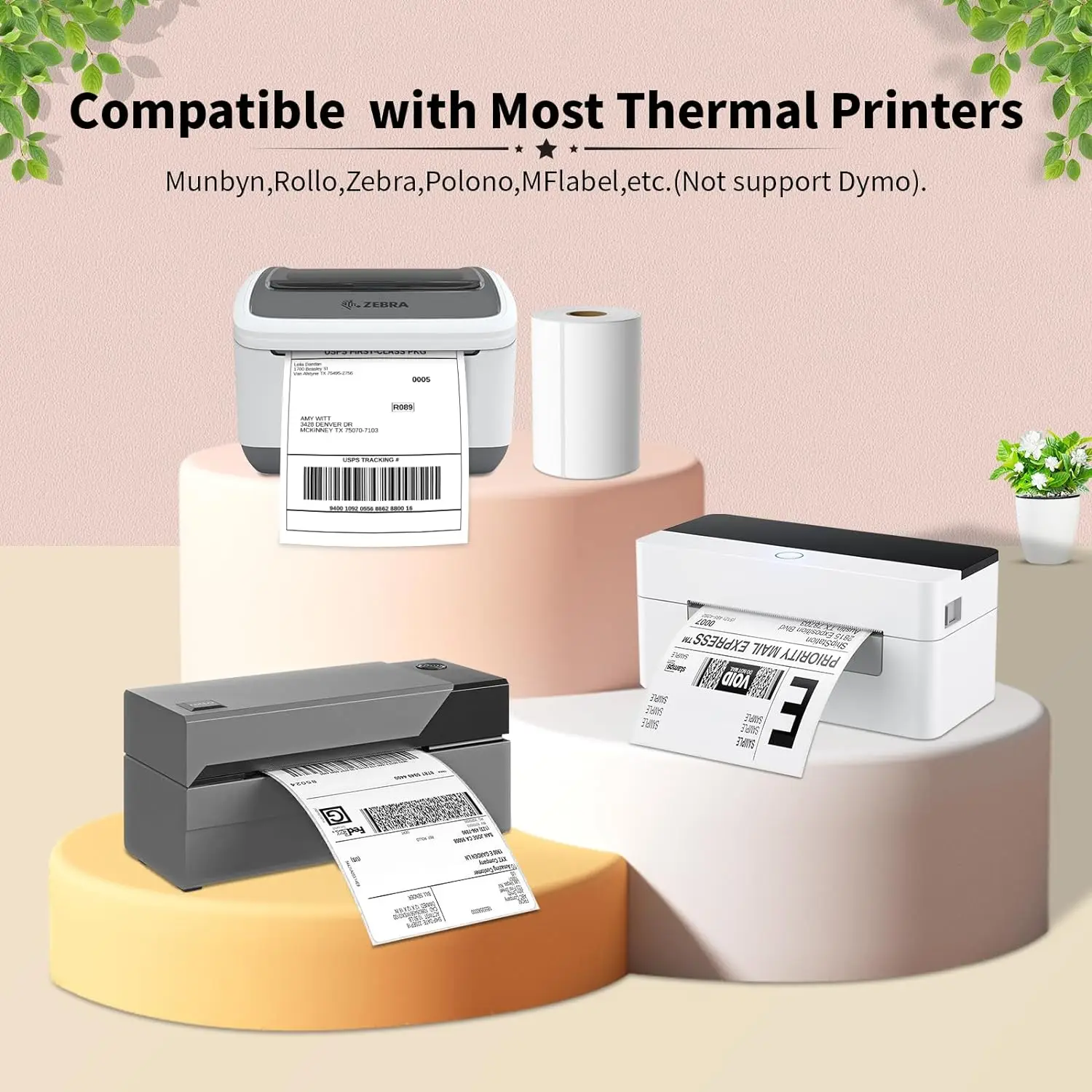 Logistics Transportation Shipping Stickers Paper Wholesale Direct Thermal Label Rolls For Shipping