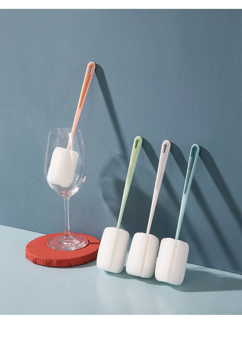 Cup brush Cup cleaner Cup cleaner long handle milk bottle brush No dead spots remove tea sponge brush