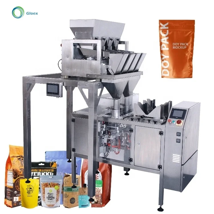 CE Approved Linear Automatic Food Nuts Snack Packing Machine in Doypack Bags