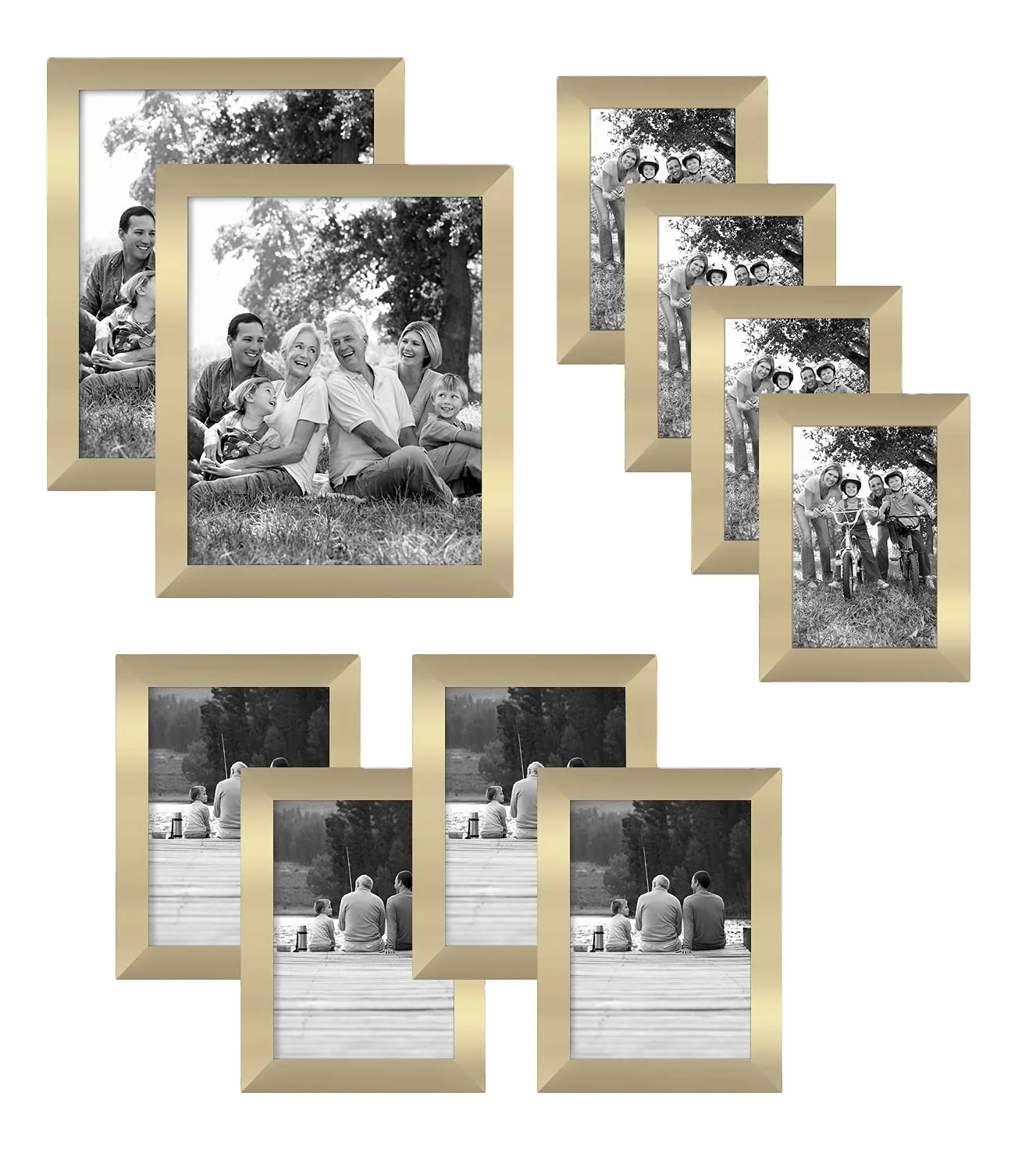 Золотая рамка 8x10 настраиваемая подходит для Отображения Фотографий на стенах классическое и простое украшение домашнего