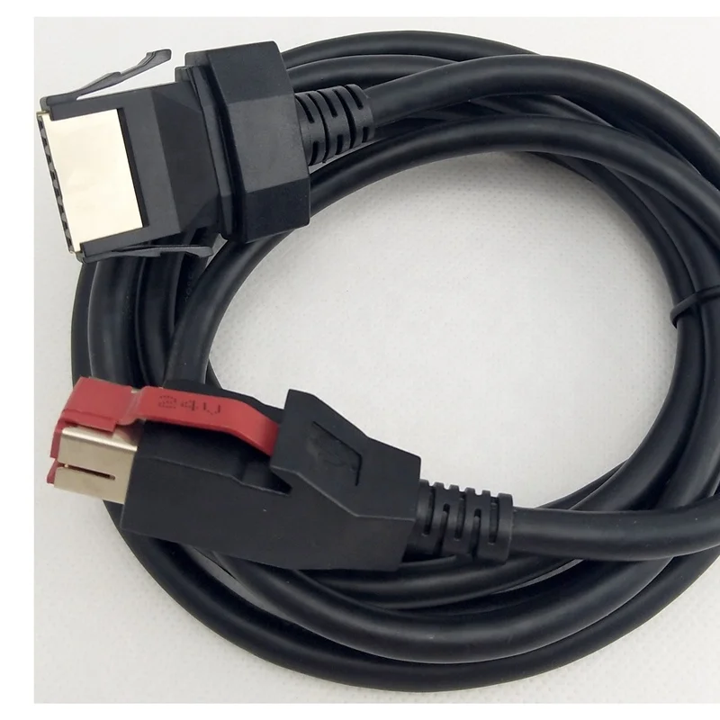 Индивидуальный 2x4 контактный USB штекер на 12 В Сканер кабель для POS терминала