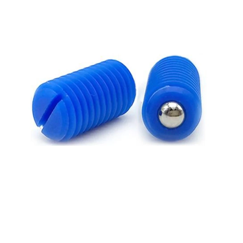 Blue POM ball spring plungers ball nose pins, press-fit ball nose spring plunger M6/8/10