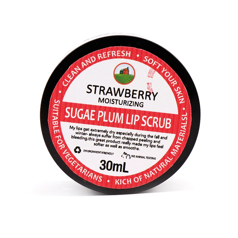 3-Pack  Private Label Custom Wholesale Low Moq Mini Exfoliator Natural Sugar Lip Scrub Jar