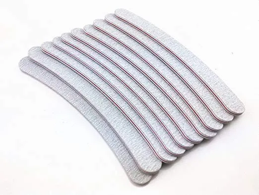 Professional Emery Board Pedicure Tools Custom Logo 80/100/180/240/320 Grit Double-Sided Nail File Set