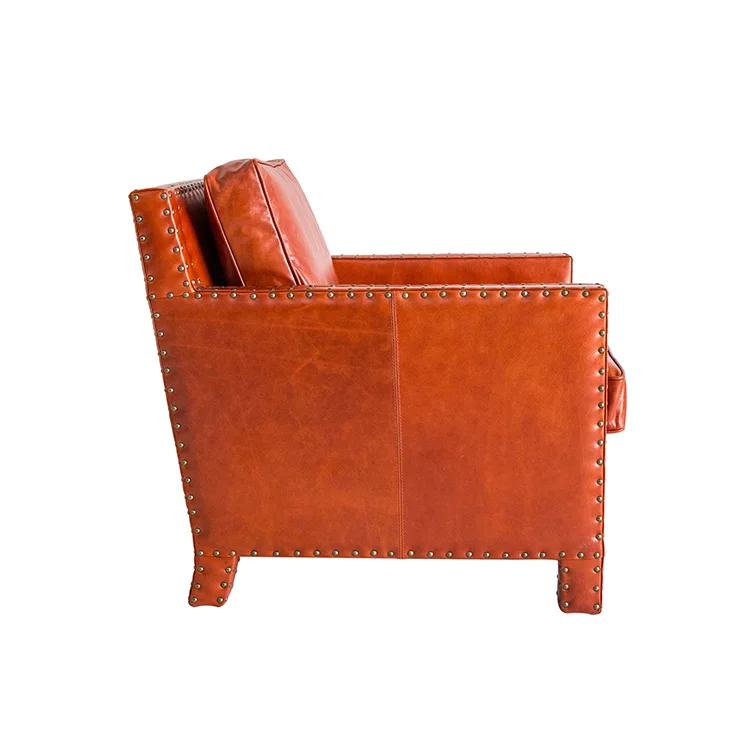 
Highly Elastic Sponge 3 Seaters Living Room Sofa Home Furniture Leather Sofa 