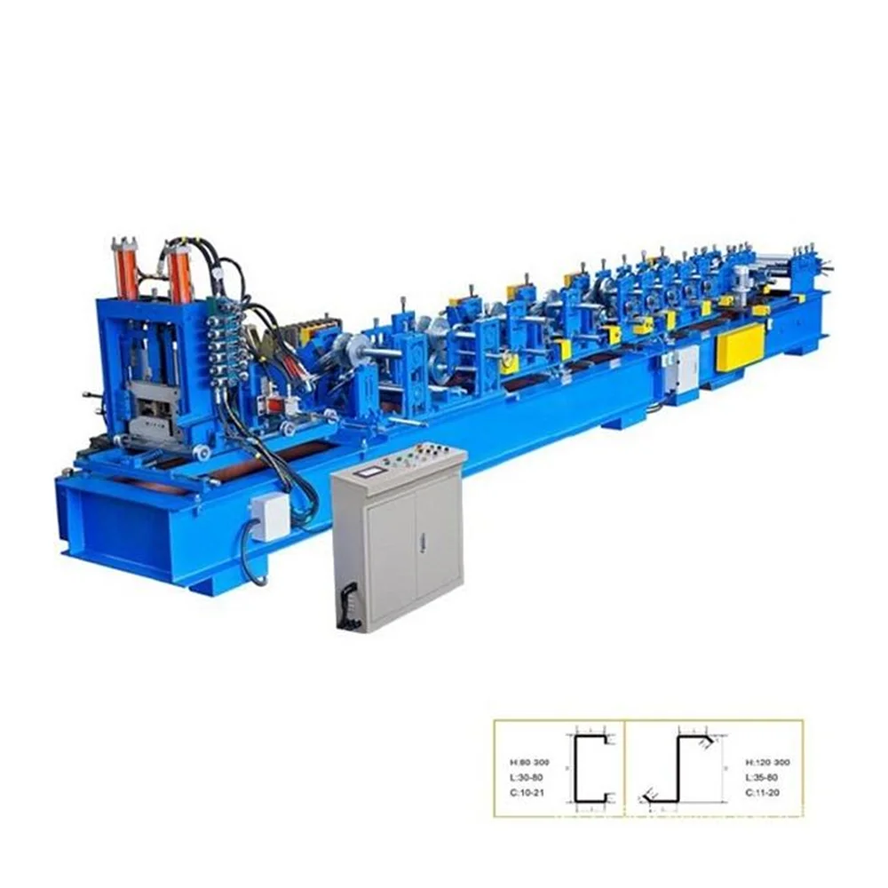 Drywall Metal Stud CZ Making Machine Light Gauge Keel Stud Track C Channel Steel Roll Forming Machine