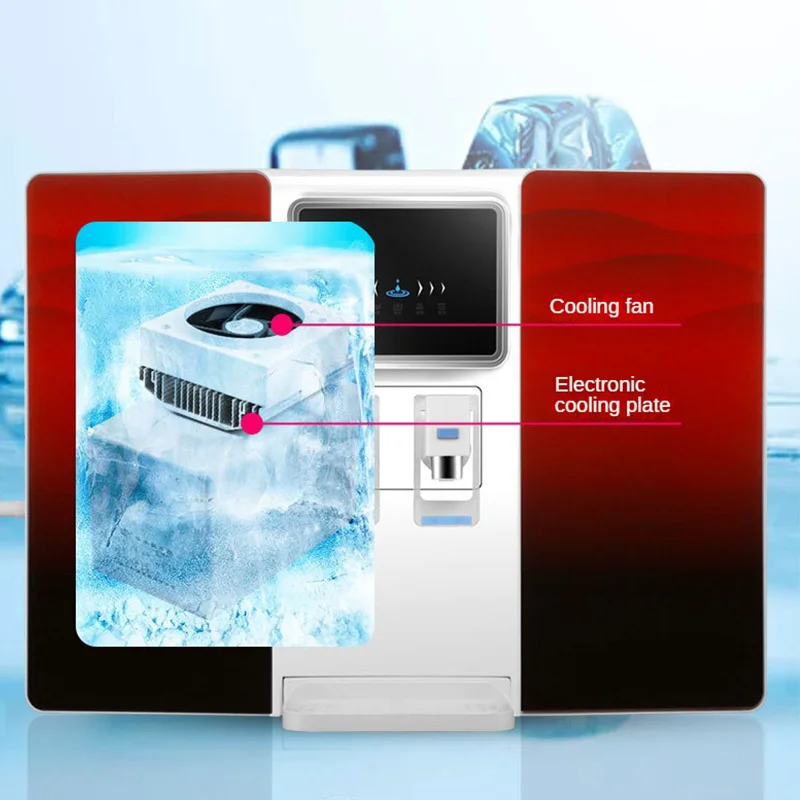 5-stage home ro reverse osmosis water purifier 100 GPD hot and cold purification system wall-mounted filter water purifier