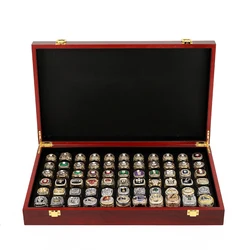 New 1957-2022 Basketball Championship Rings Hip Hop Jewelry Mens 66 Pieces Chunky Knuckle Ring Set With Wooden Box