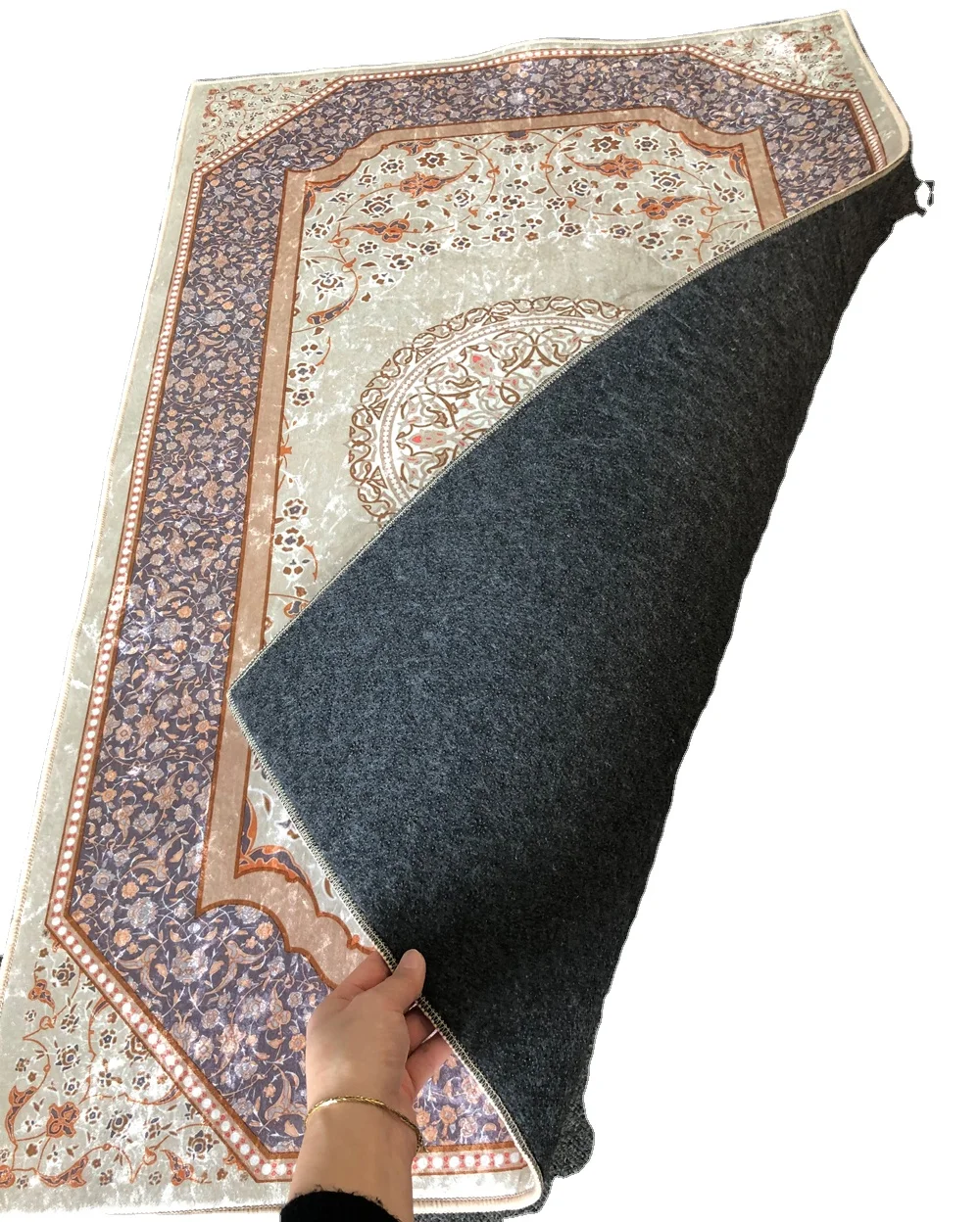 Custom Portable Printing sejadah prayer mat islamic prayer rug with anti-slip bottom