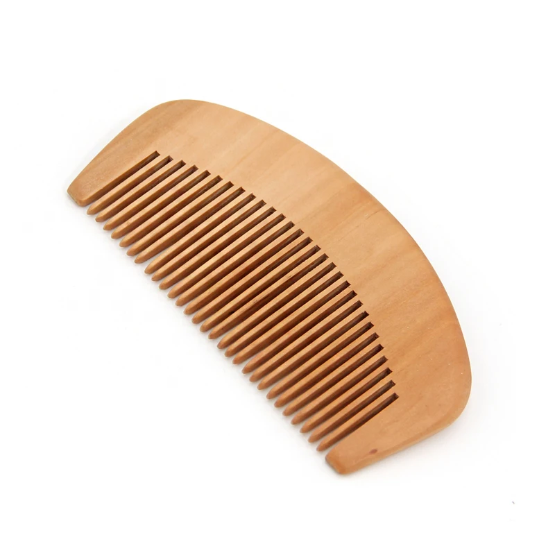 ECO-Friendly Natural Wood Detangling Hair Comb Custom Logo Portable Hair Extensions Beard Comb