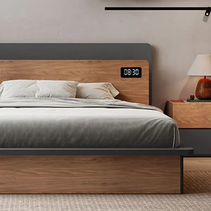 Modern Bedroom Furniture Sleep Storage Wooden Platform King Size Bed Frame Hotel Double Bed Base With Drawer