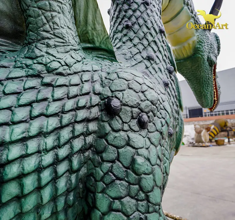 Realistic Western Dragon Factory Western Animatronic Dragon For Sale Real Size Dragon statues for sale