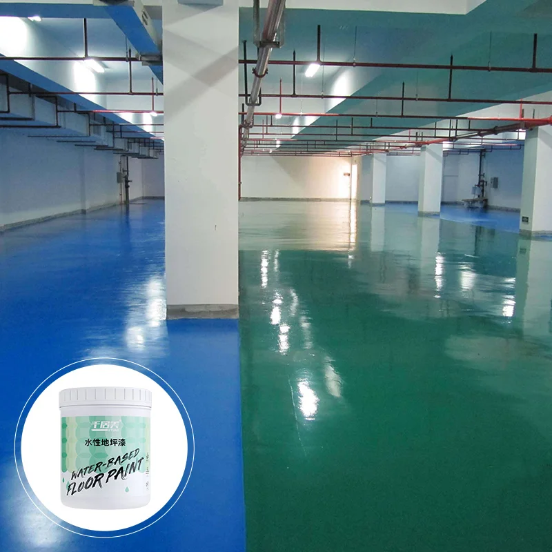 Wear-resistant indoor and outdoor water-based Eco friendly  Epoxy floor paint full  set, two component