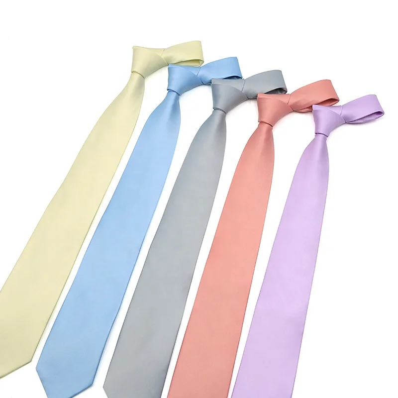 Wedding Cravat  For Men Solid Colors Necktie Gold Tie For Men