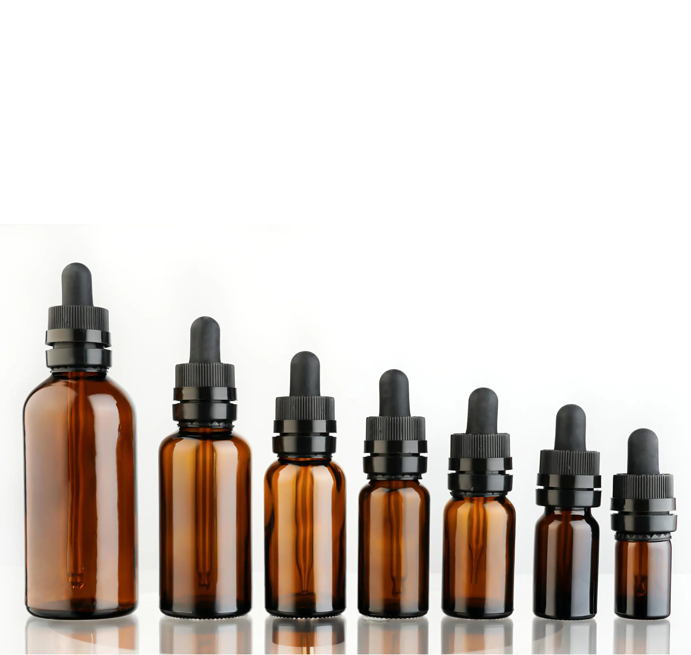 Amber Clear Green Blue Bottles Cylinder 100 Ml 5ml 10ml 15ml20ml 30ml 50ml 100ml Clear Amber Black Glass Dropper Bottle with Bla