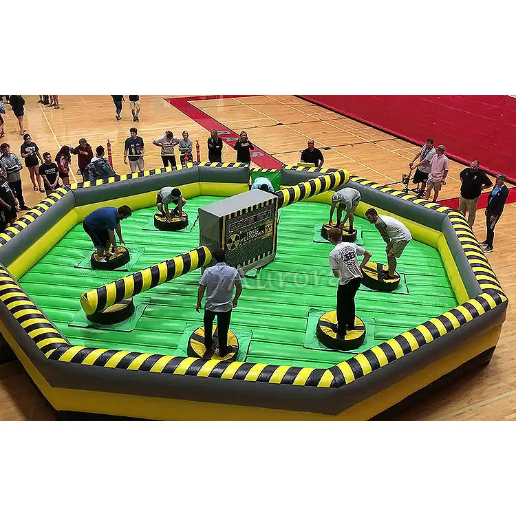 Outdoor commercial activity wipeout eliminator inflatable game foosball football game equipment for rent