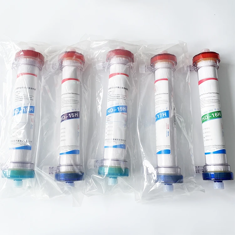Manufacturer best price hemodialysis hollow fiber high flux low flux dialyzer