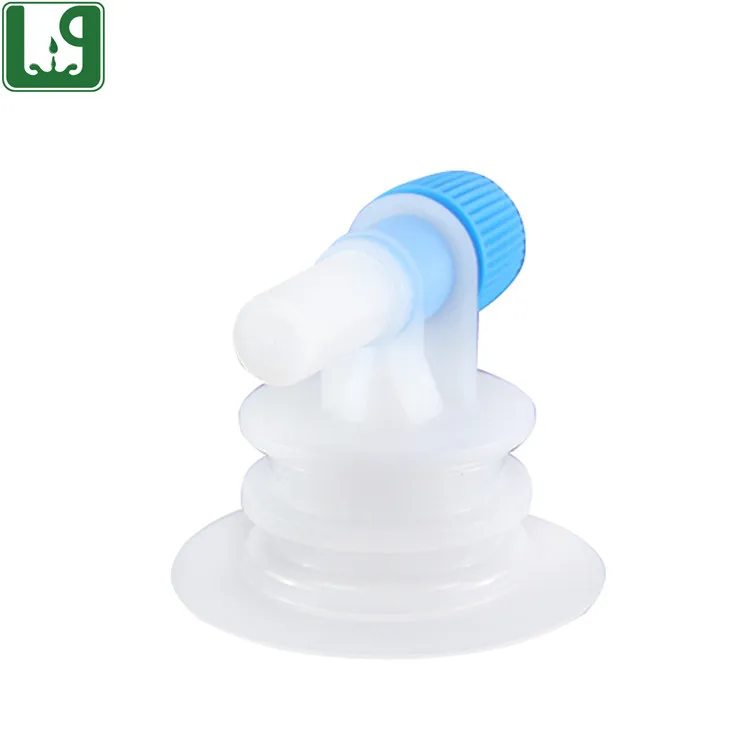 LEQUN supply plastic spout gland with tube connection for soy sauce bags in box