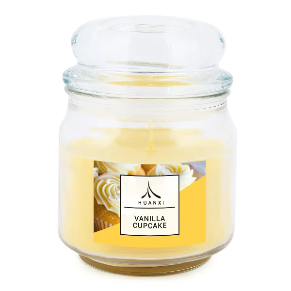 Candle glass jar scented candle 10oz soy wax in glass jar with lid