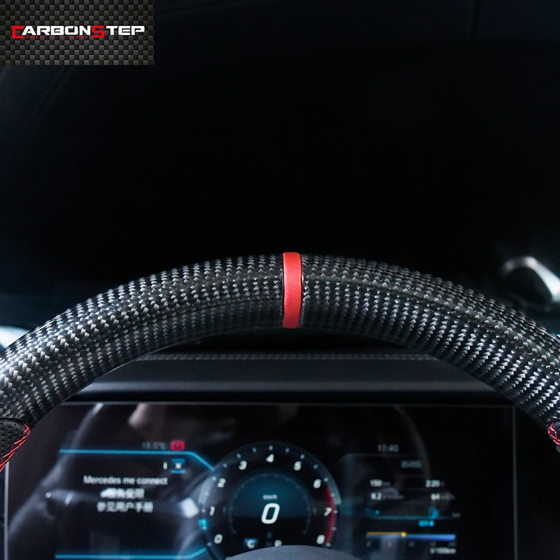 For Mercedes Benz AMG W205 W204 A45 Old Model Upgrade New Carbon Fiber Dragonfly Steering Wheel