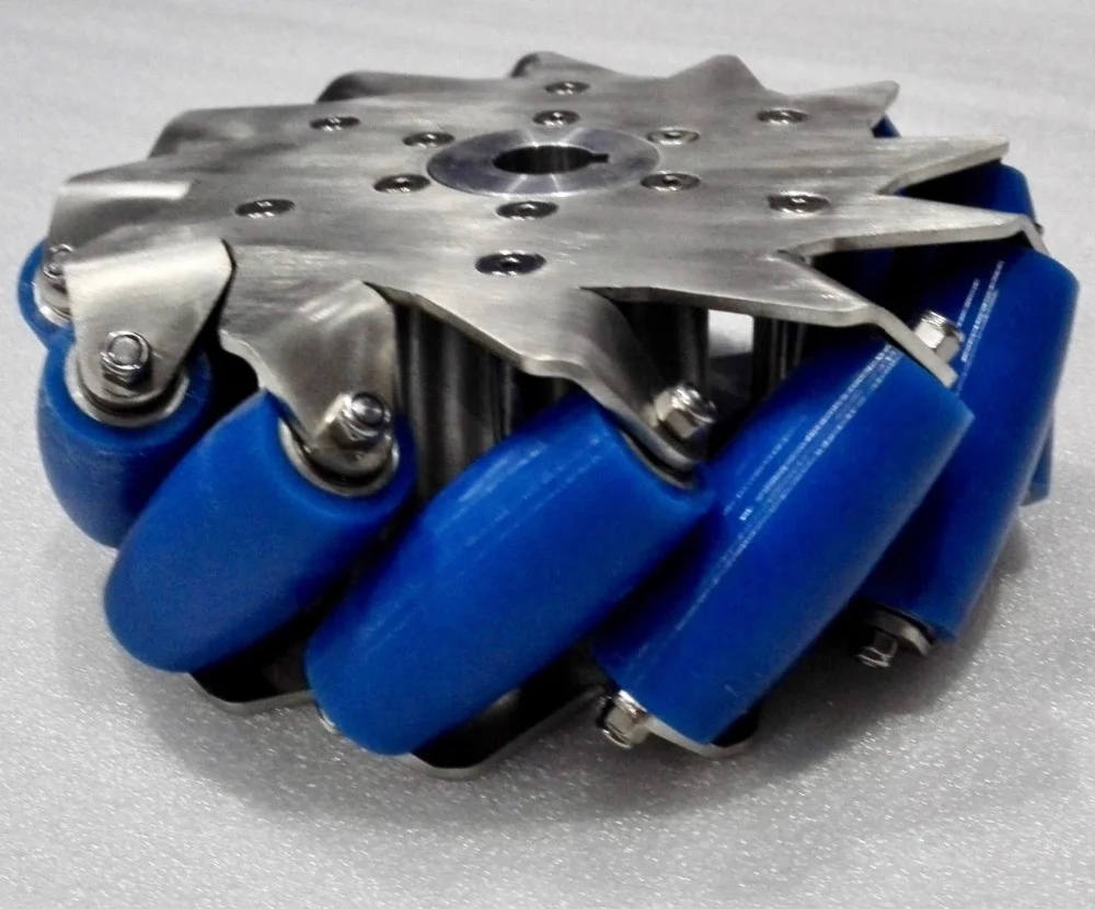 SS all direction industrial mecanum wheel 8 inch 203 mm stainless steel pu material