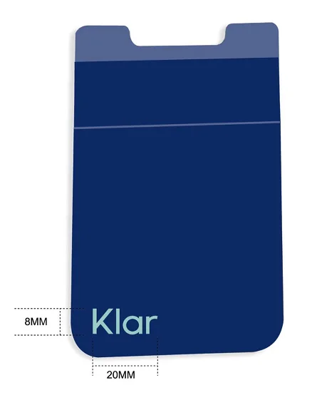 Custom full color brand lycra cloth card wallet with M sticker