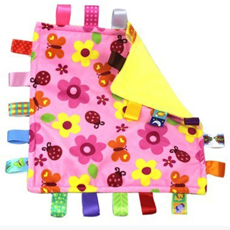 
OEM service bright colour polyester printed super soft small baby blanket security for home 