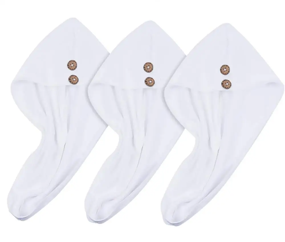 New Design highly absorbent microfiber custom design logo microfiber hair towel wrap