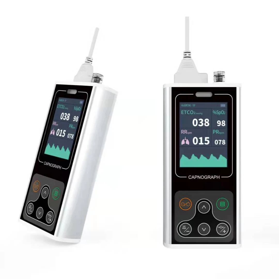 Contec CA10S Sidestream Capnograph EtCO2 Monitor RESP SpO2 PR CO2 Patient Monitor Alarm