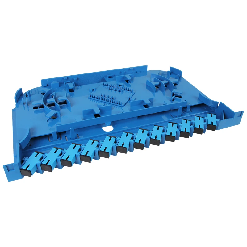 Indoor Outdoor ODF Optical Distribution Frame 24 Cores Fiber Patch Panel With Built-in Rack Splice tray