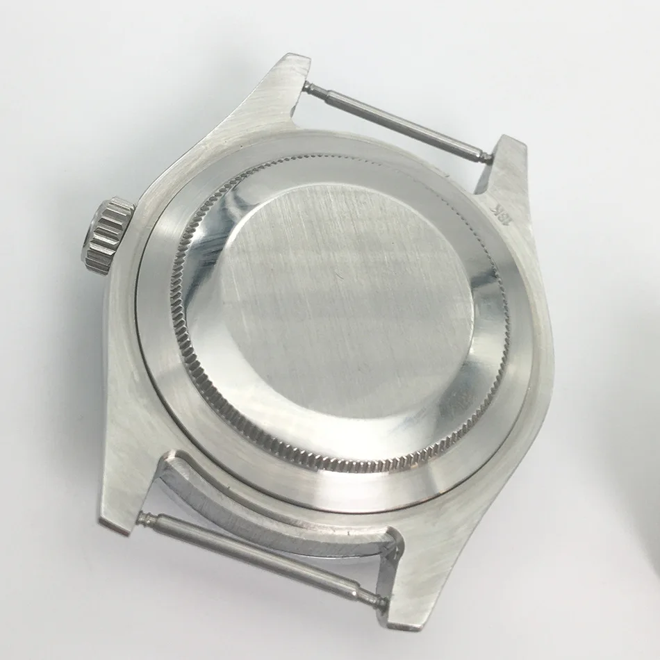 Custom Sapphire Glass Date Window Silver Stainless Steel 40mm Watch Case for miyota 8215