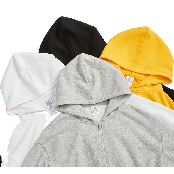 Ladies zipper-up jackets long sleeve crop top cotton sweatshirt pullover hoodies with zipper for women