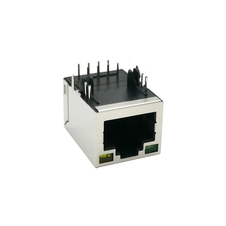 Single port 100 Base-T With light and shield  Integrated filter Network connector 100 MB Ethernet Connector