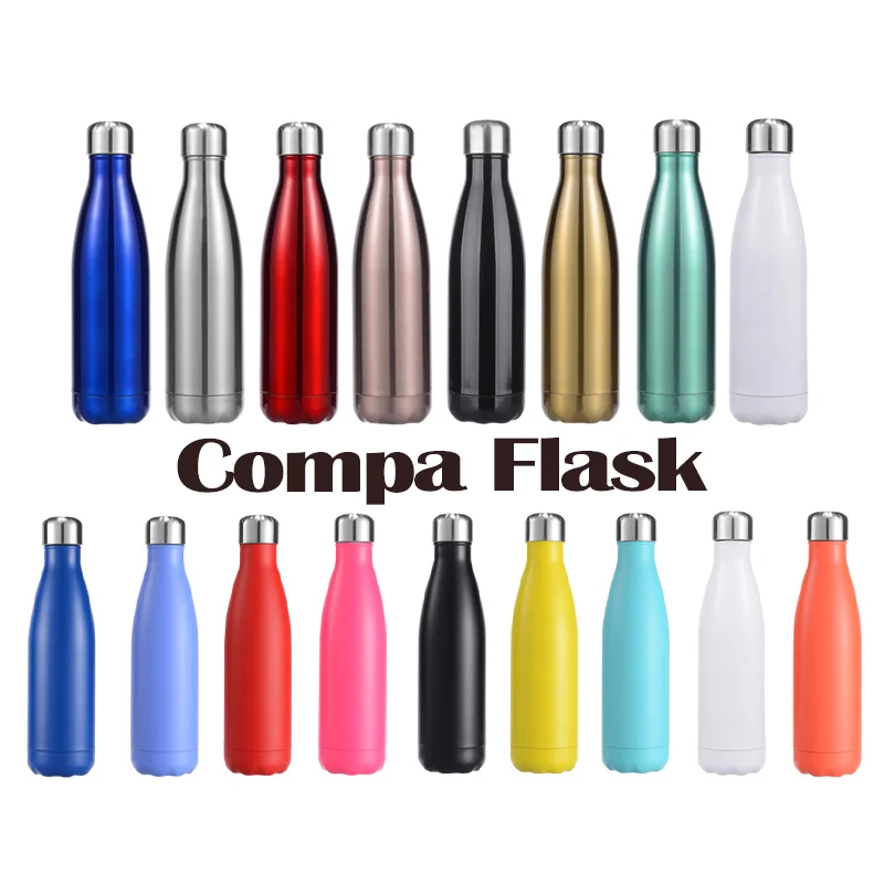 Thermo Insulated Double Wall  high grade stainless steel coke cans 500 ml drink water bottles custom logo sport