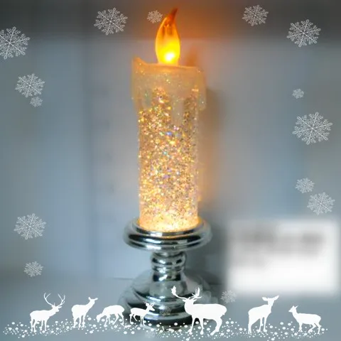 
40mm Battery Operated Electric Acrylic Christmas Acrylic Candlesticks 