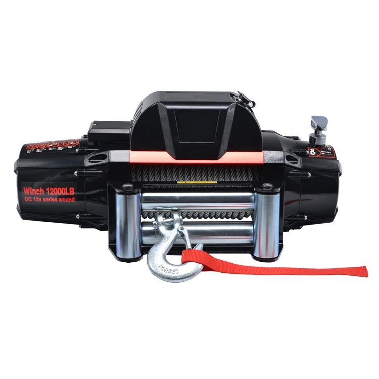 NEW design 12000lbs pull jeep car 12v electric power 4x4 winch with steel rope