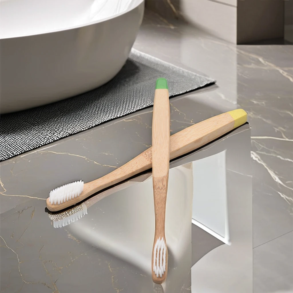 customized color and size Biodegradable Soft Wooden brush bristles 100% natural bamboo toothbrush
