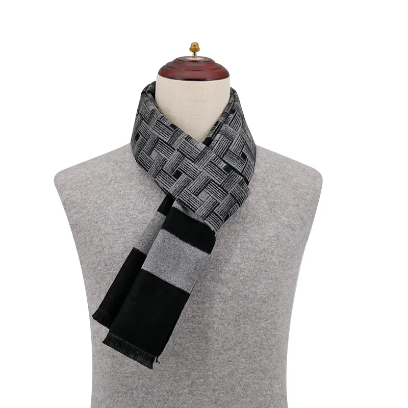 Fashion High Quality Mens Thick Scarf Warm Winter Fashion Long Scarves Wholesale Classic Custom