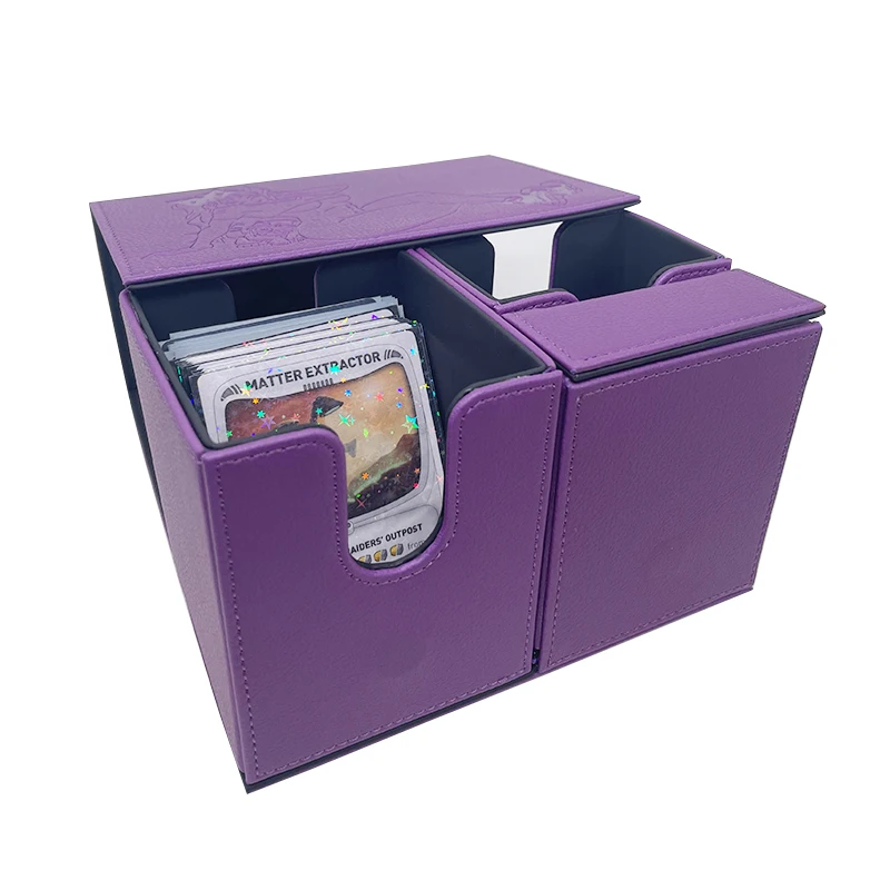 Premium Quality Deck Box Leather Trading Yugioh Collecting Board Game Accessories Card Deck Box