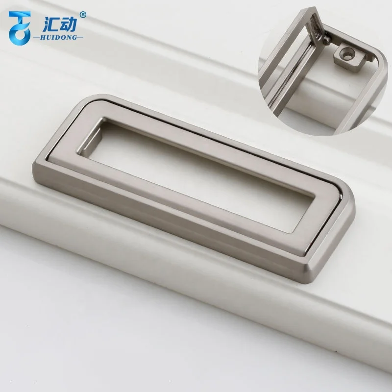 Modern simple drawer shoe cabinet doorknob sideboard bedroom wardrobe sliding door pearl black  Buckle handle