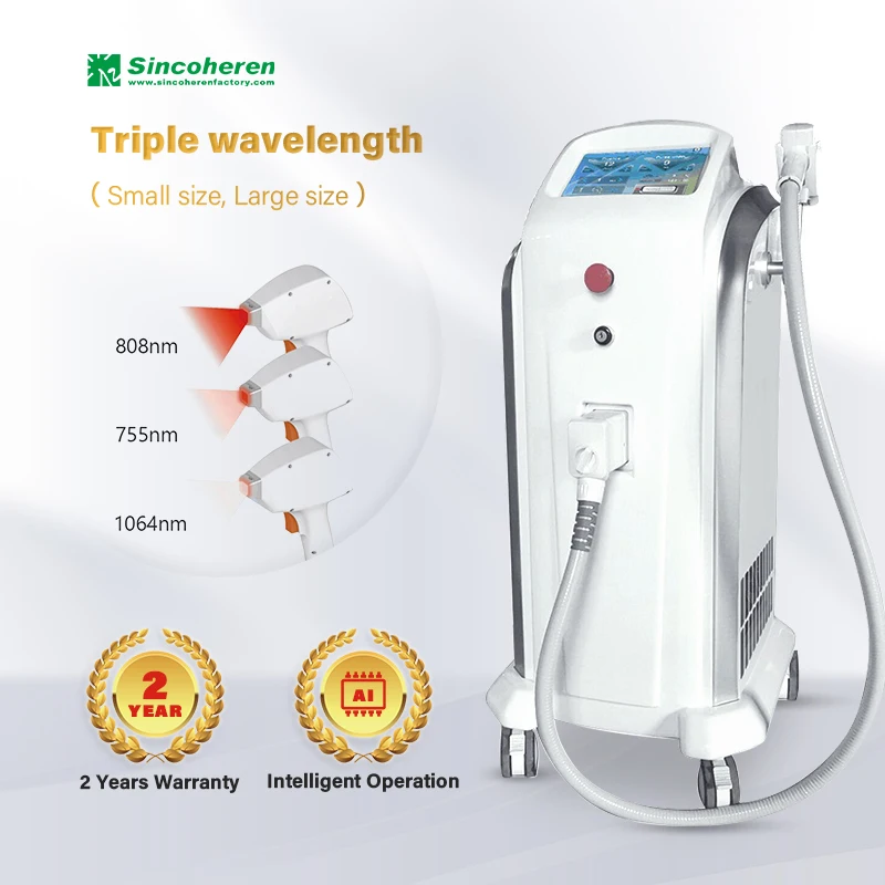High Output Power 808Nm Big Power 3 In 1 Ice Diode Laser Hair Removal Machine Women Men