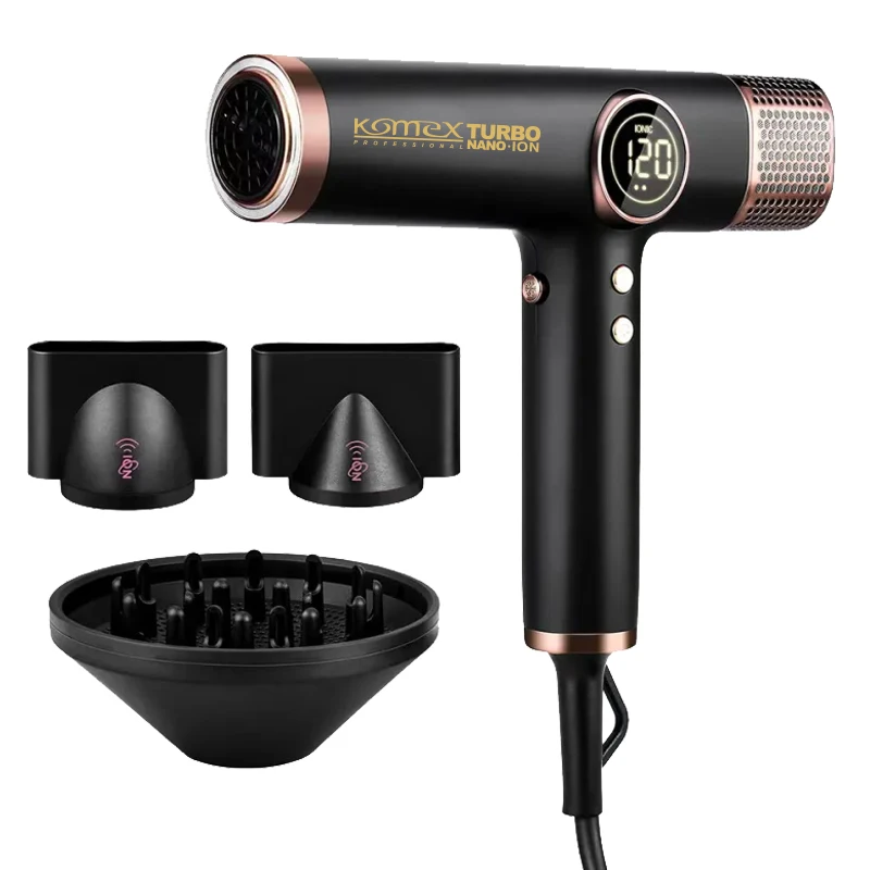 Komex  hair dryer 1800W Professional Electric High Speed Hair Dryer Salon Negative Ion brushless motor Smart Blow Dryer