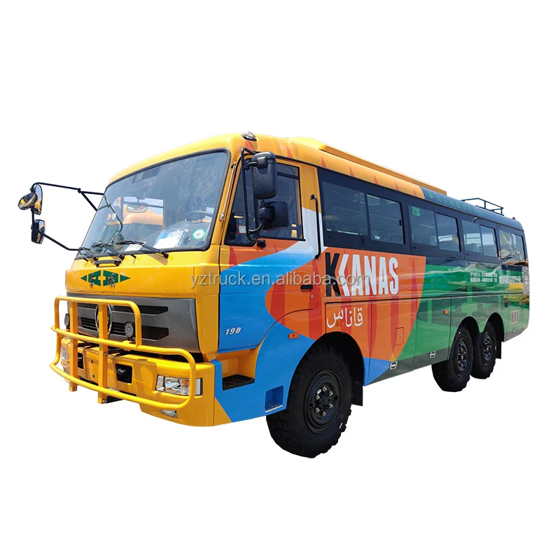 6x6 All Wheel Drive Tourist Bus 24-31 Seats All Terrain Travel Adventure Sightseeing Bus for Sale