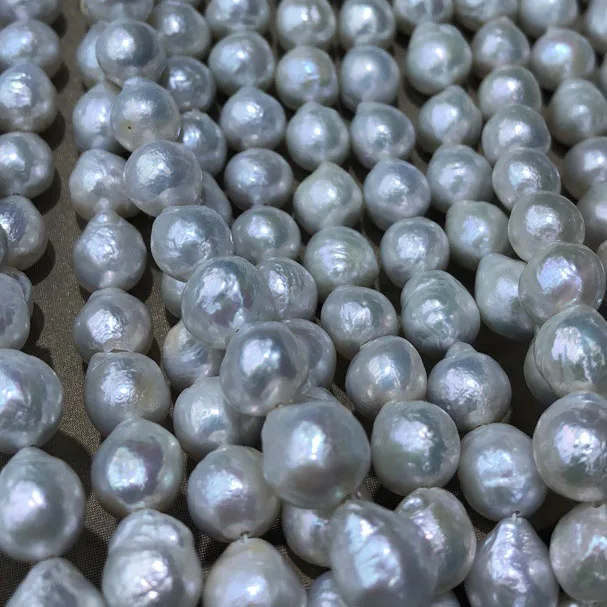 
wholesale natural freshwater real 9-10mm baroque loose edison pearl strand 