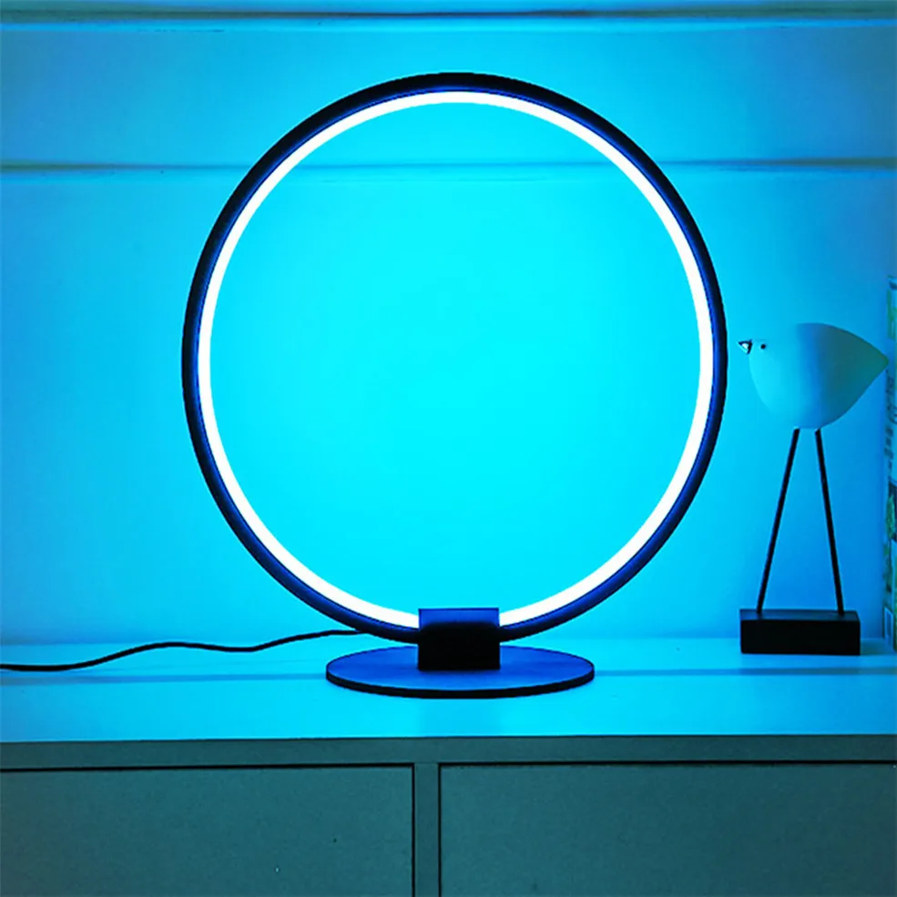 
RGB table light smart bedroom bedside lamp romantic and warm table light personality art net red table lamp 