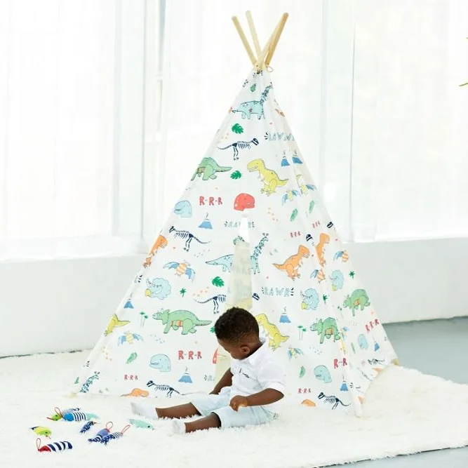 Индийский вигвам для дома и улицы оптом, палатка для детей, Детский Игровой домик, вигвам динозавр