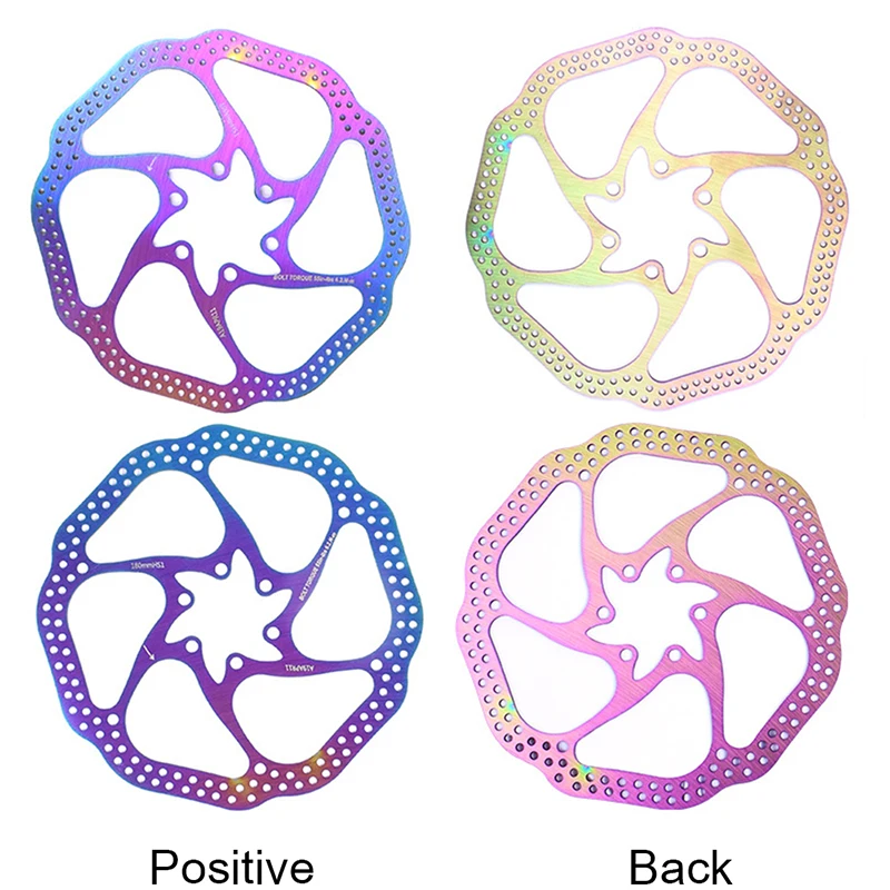 Велосипедный дисковый тормозной ротор HS1 160/180 мм радужные тормозные колодки для горного велосипеда 2 упаковки